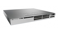 Cisco Catalyst WS-C3850-24T-E netwerk-switch Managed Zwart, Grijs